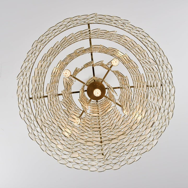 Handcrafted Shell Teardrop Chandelier