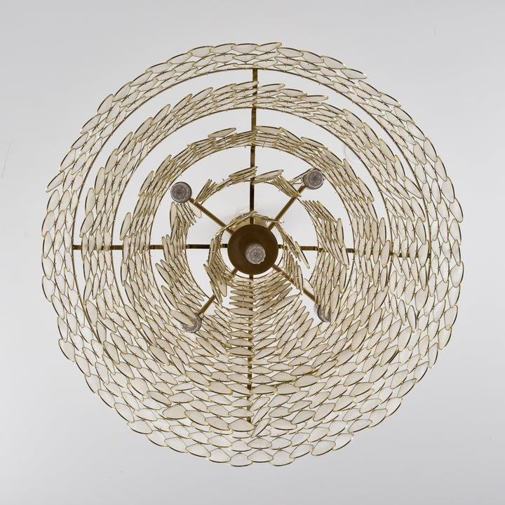 Handcrafted Shell Teardrop Chandelier