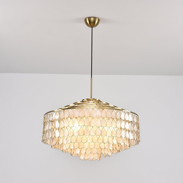 Handcrafted Shell Teardrop Chandelier