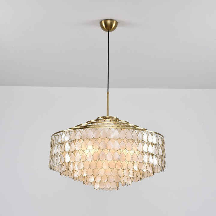 Handcrafted Shell Teardrop Chandelier