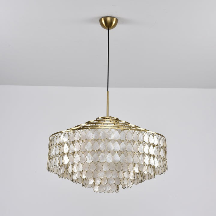 Handcrafted Shell Teardrop Chandelier