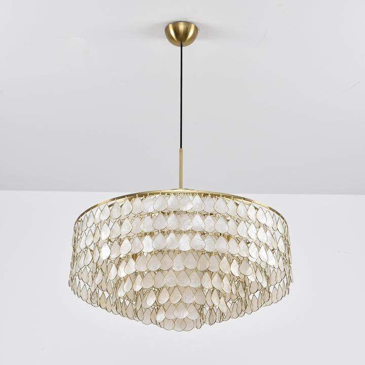 Handcrafted Shell Teardrop Chandelier