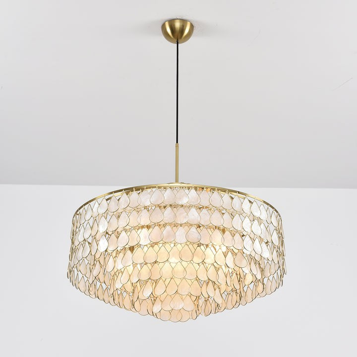 Handcrafted Shell Teardrop Chandelier