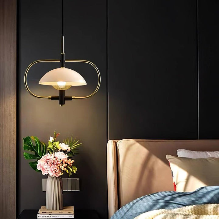 Honeycomb Aperture Pendant Light – Metal & Glass Ceiling Fixture