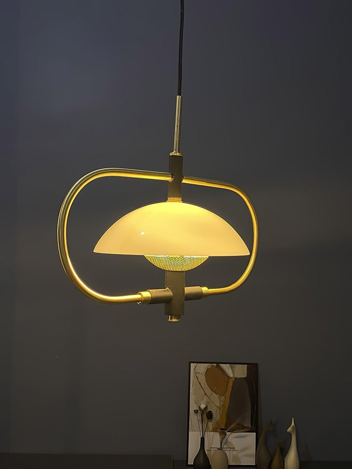 Honeycomb Aperture Pendant Light – Metal & Glass Ceiling Fixture