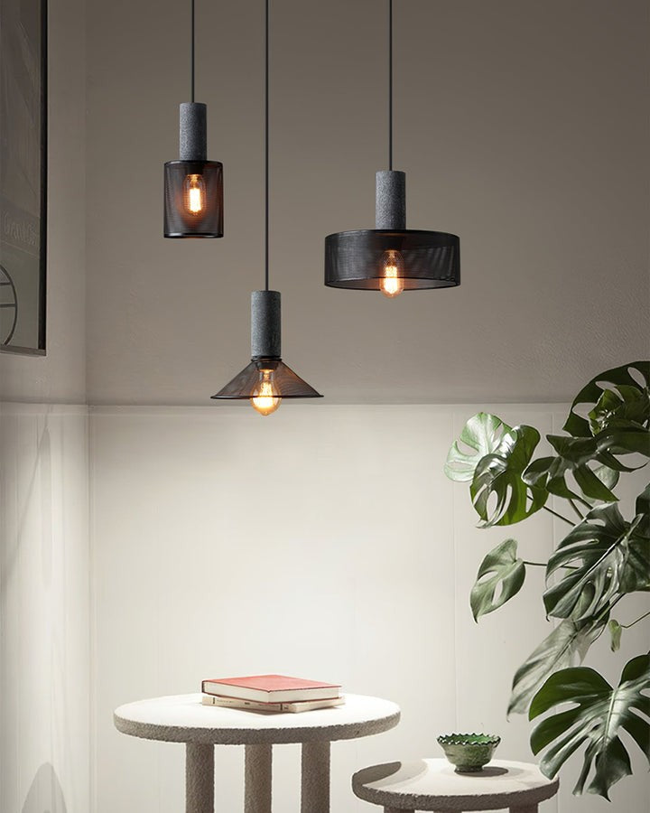 Industrial Cement Mesh Pendant Light