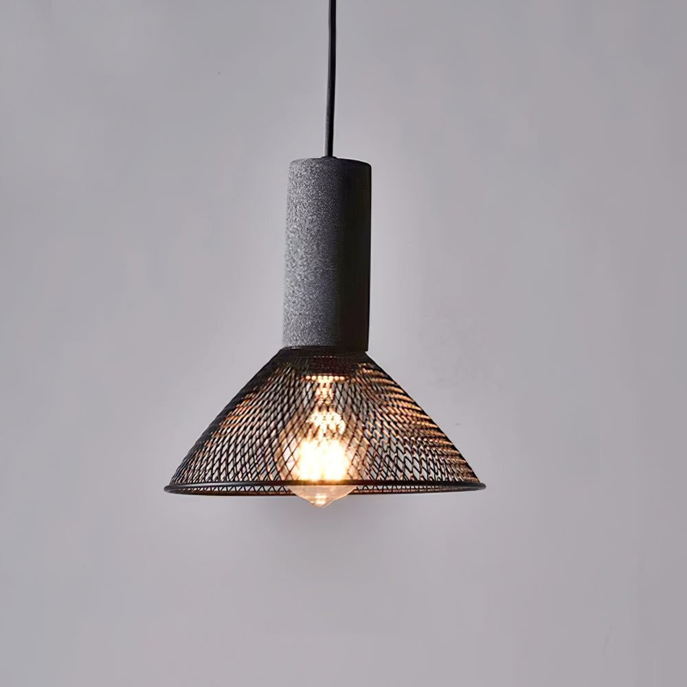 Industrial Cement Mesh Pendant Light