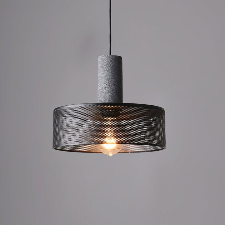 Industrial Cement Mesh Pendant Light