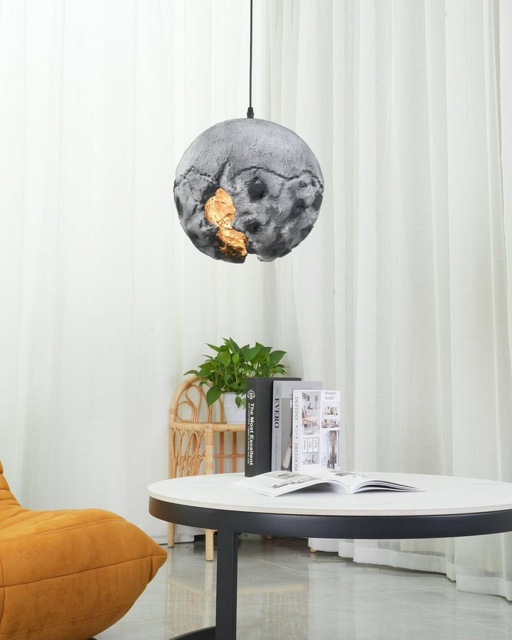 Irregular Planet Pendant Light – Modern Resin Ceiling Lamp