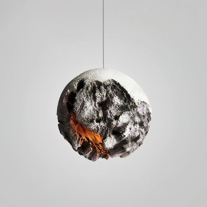 Irregular Planet Pendant Light – Modern Resin Ceiling Lamp