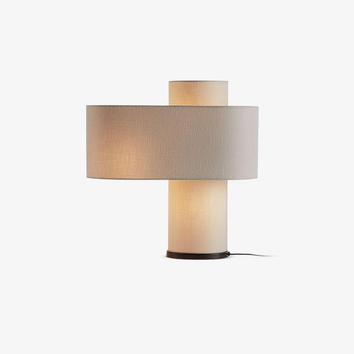 Ivory Drum Table Lamp with Warm Diffused Glow