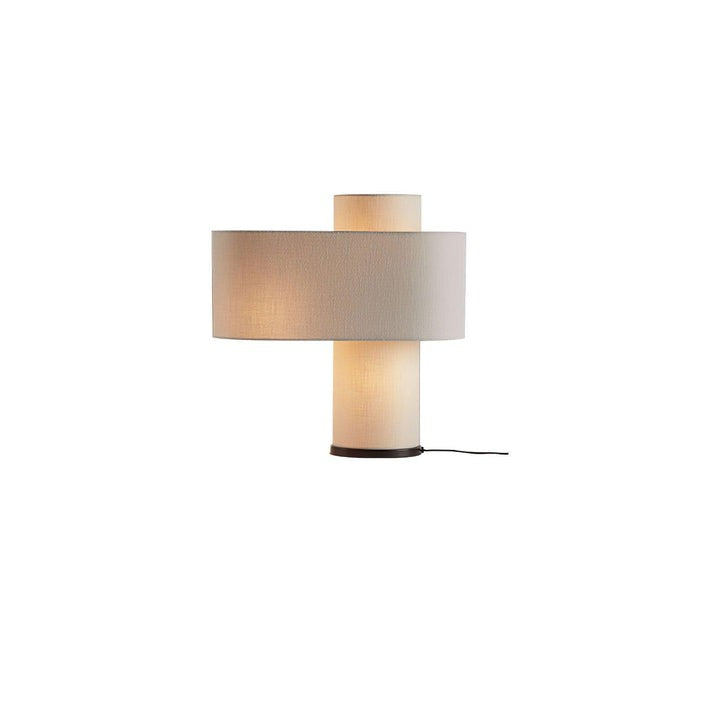 Ivory Drum Table Lamp with Warm Diffused Glow