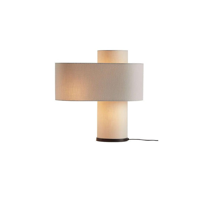 Ivory Drum Table Lamp with Warm Diffused Glow