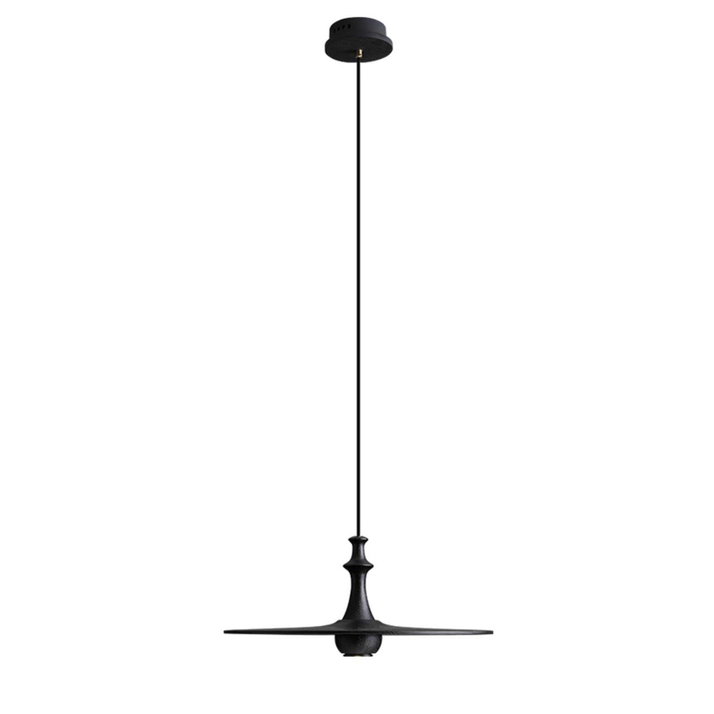 Japandi Rustic Wooden Spin Pendant Light