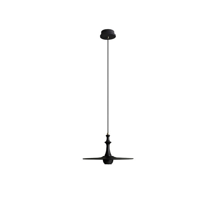 Japandi Rustic Wooden Spin Pendant Light