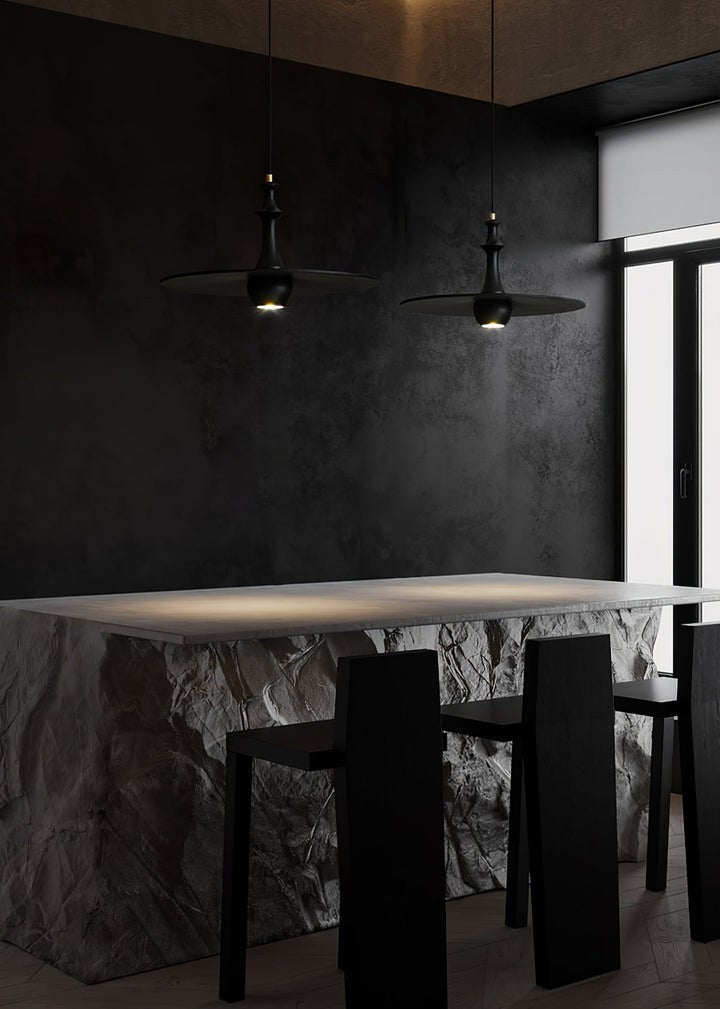 Japandi Rustic Wooden Spin Pendant Light