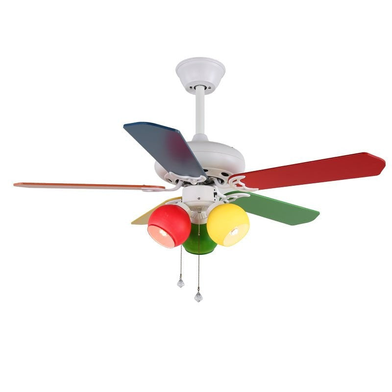 Kids Rainbow Ceiling Fan with Integrated LED Light