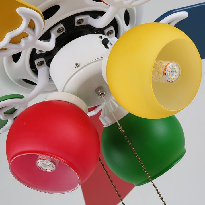 Kids Rainbow Ceiling Fan with Integrated LED Light