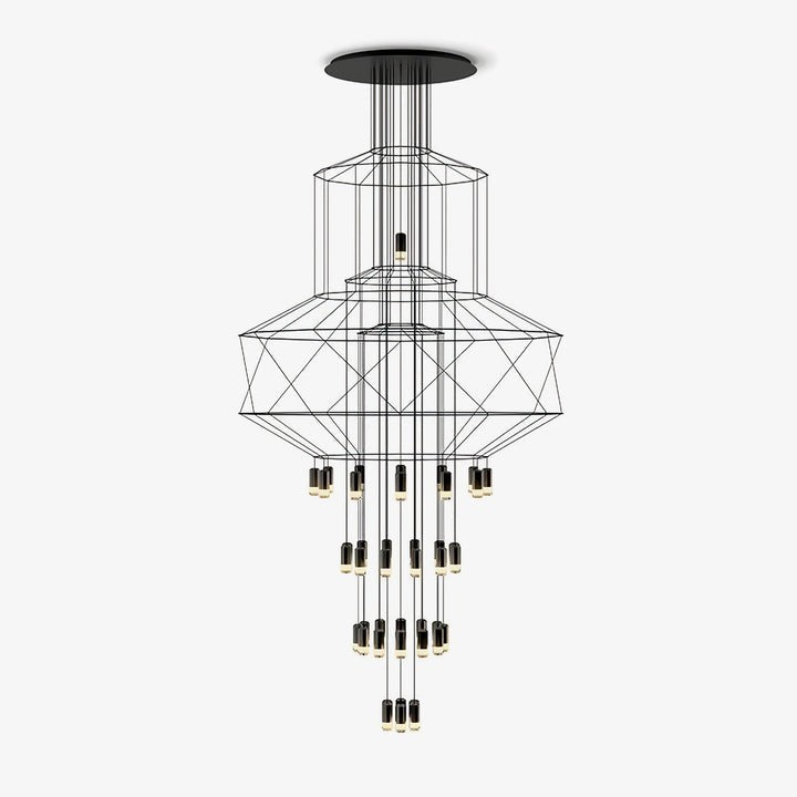 Linear LED Wireflow Chandelier