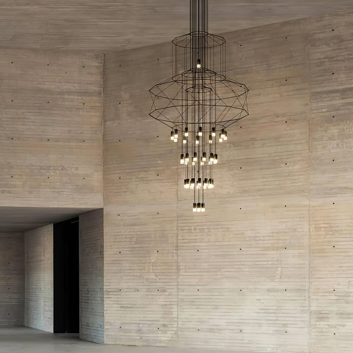 Linear LED Wireflow Chandelier