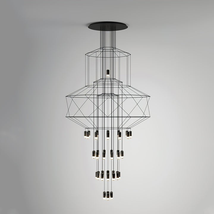 Linear LED Wireflow Chandelier