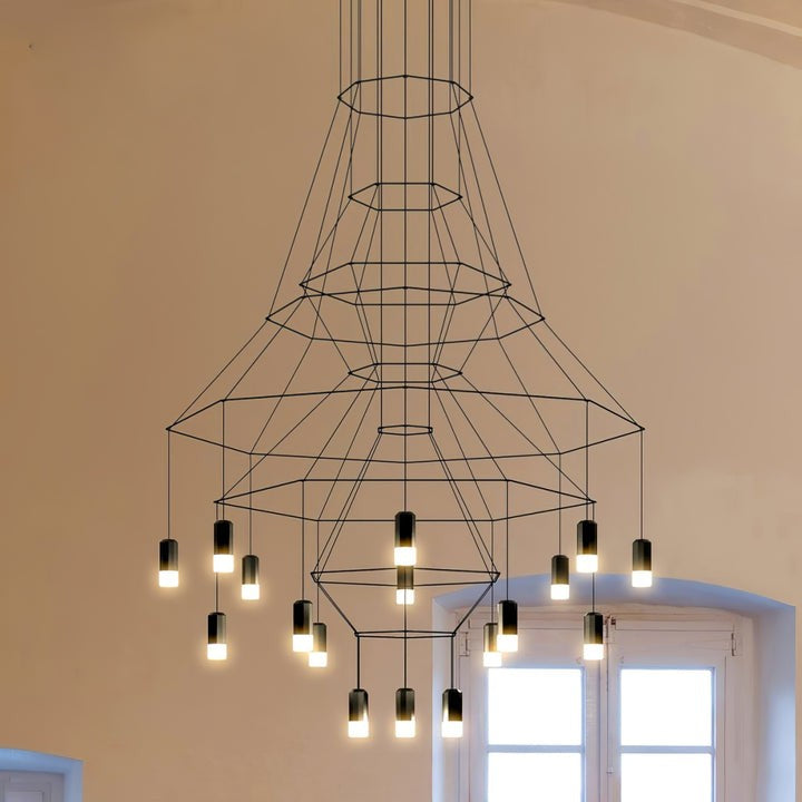 Linear LED Wireflow Chandelier