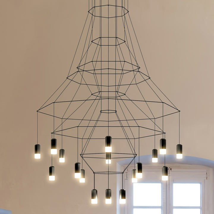 Linear LED Wireflow Chandelier
