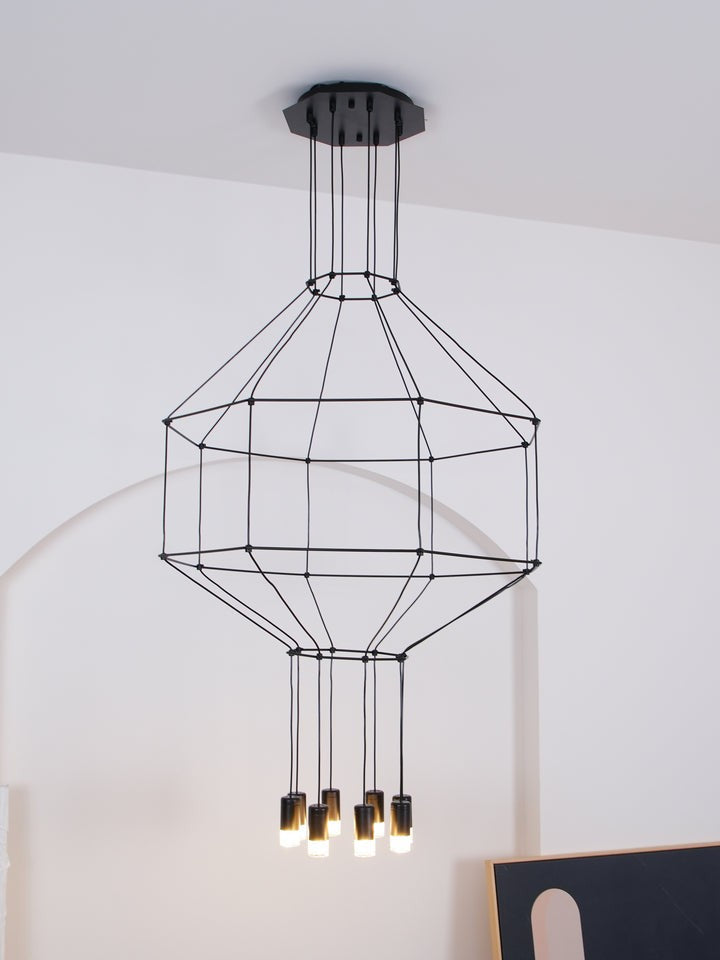 Linear LED Wireflow Chandelier