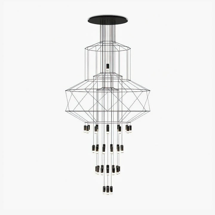 Linear LED Wireflow Chandelier