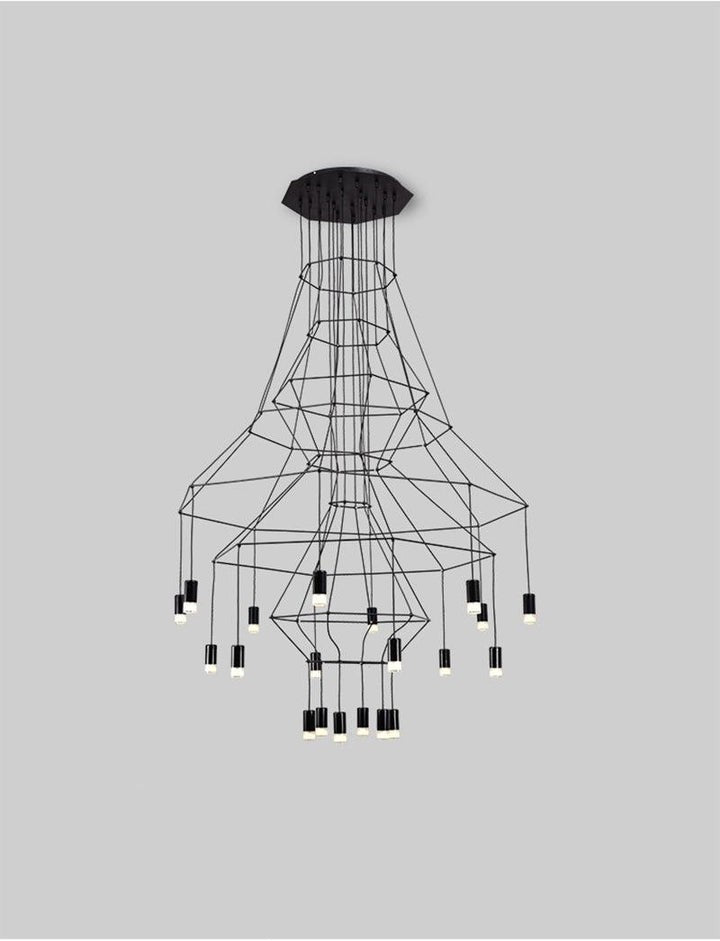 Linear LED Wireflow Chandelier