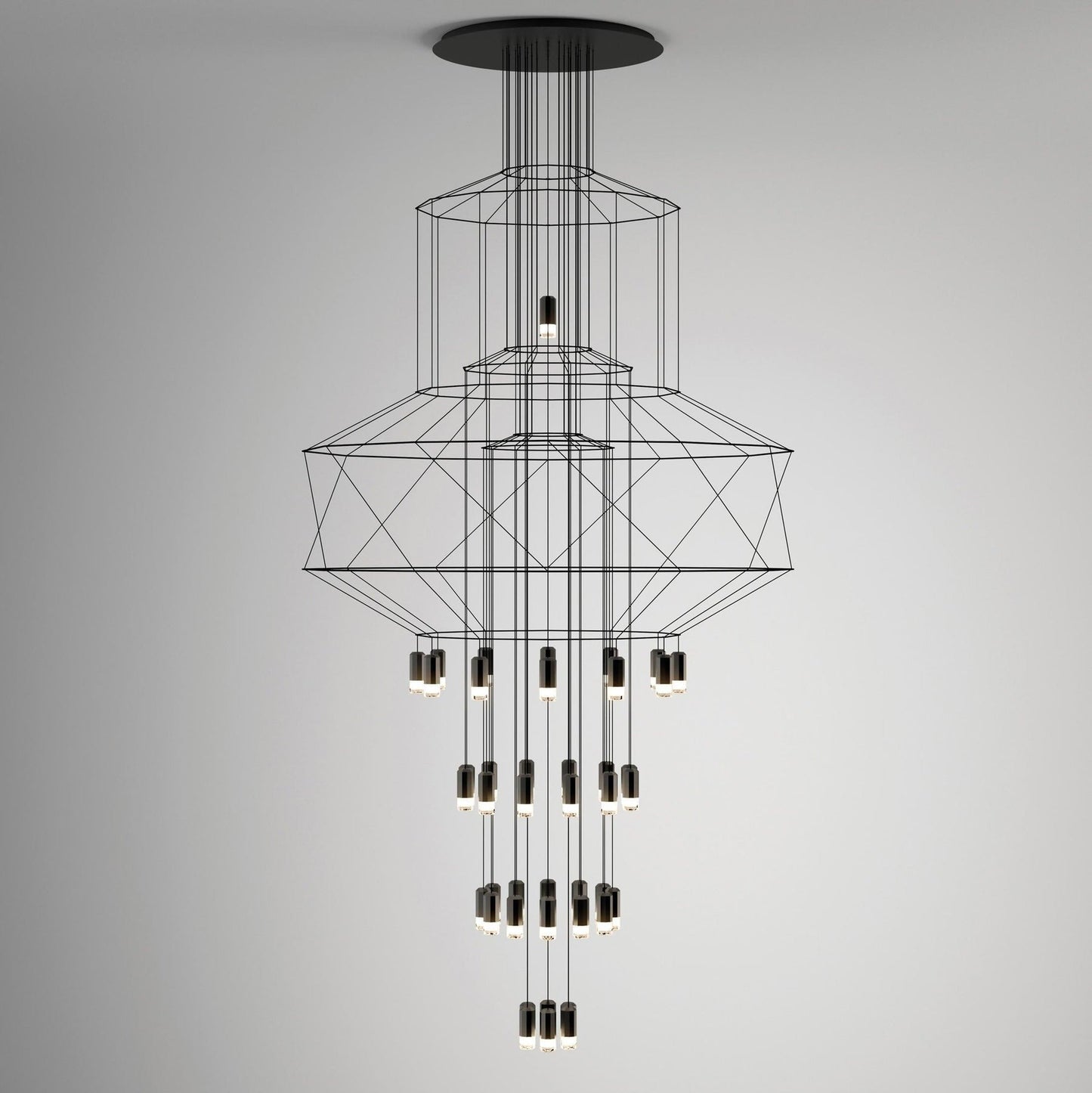 Linear LED Wireflow Chandelier