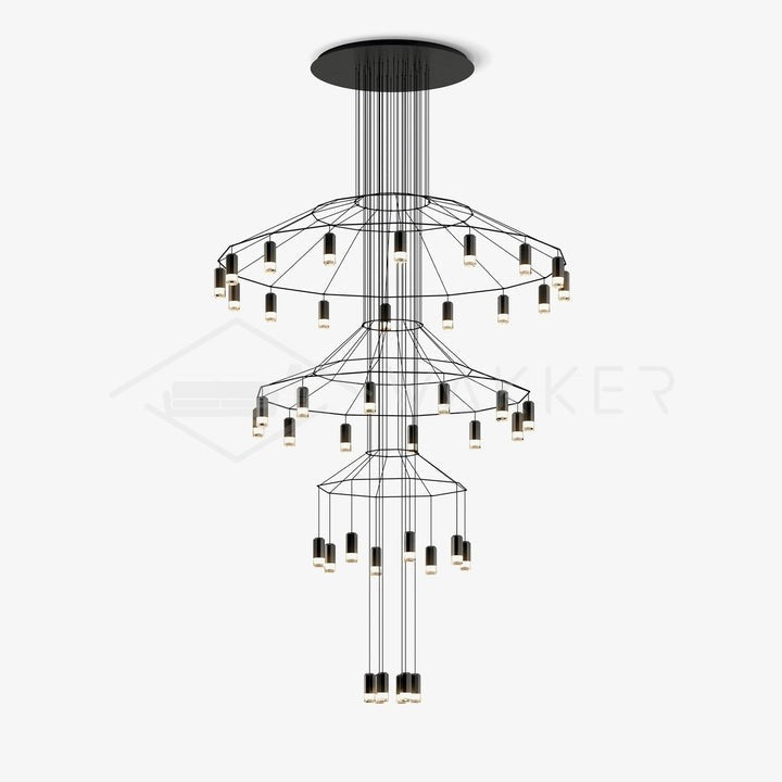 Linear LED Wireflow Chandelier