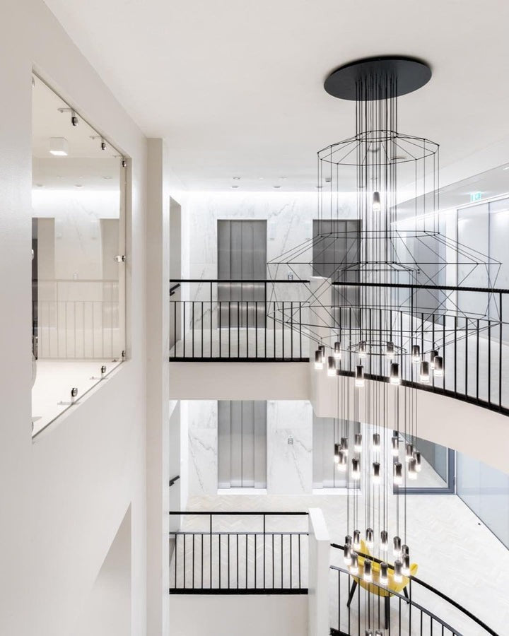 Linear LED Wireflow Chandelier