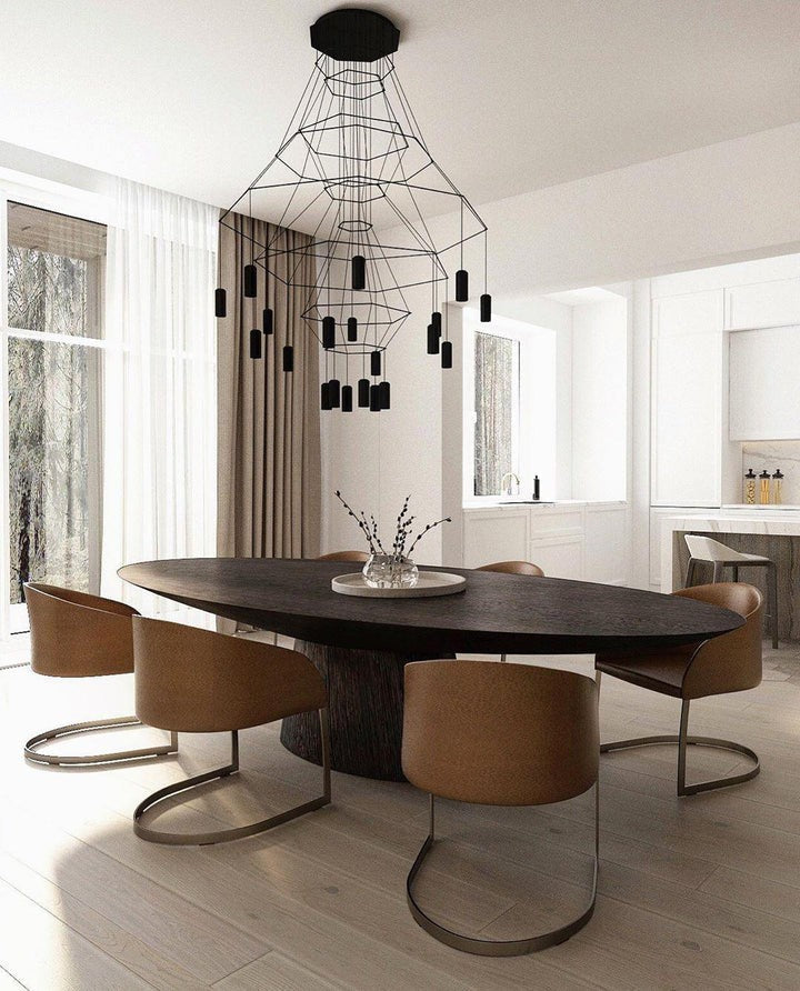 Linear LED Wireflow Chandelier