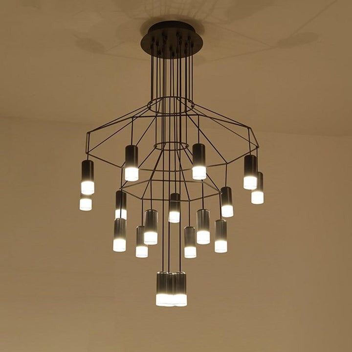 Linear LED Wireflow Chandelier