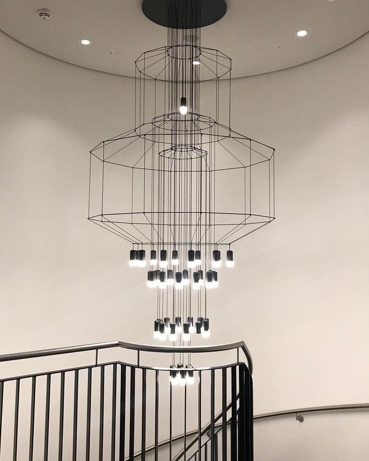 Linear LED Wireflow Chandelier