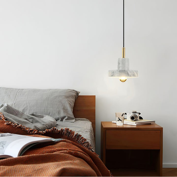 Marble LED Pendant Lamp – Adjustable Ceiling Fixture