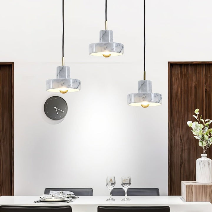 Marble LED Pendant Lamp – Adjustable Ceiling Fixture
