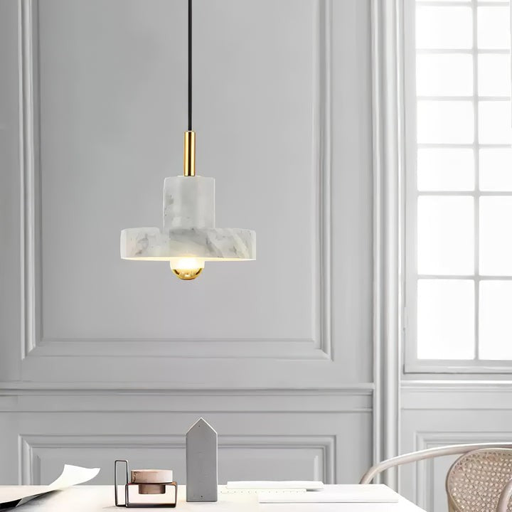 Marble LED Pendant Lamp – Adjustable Ceiling Fixture