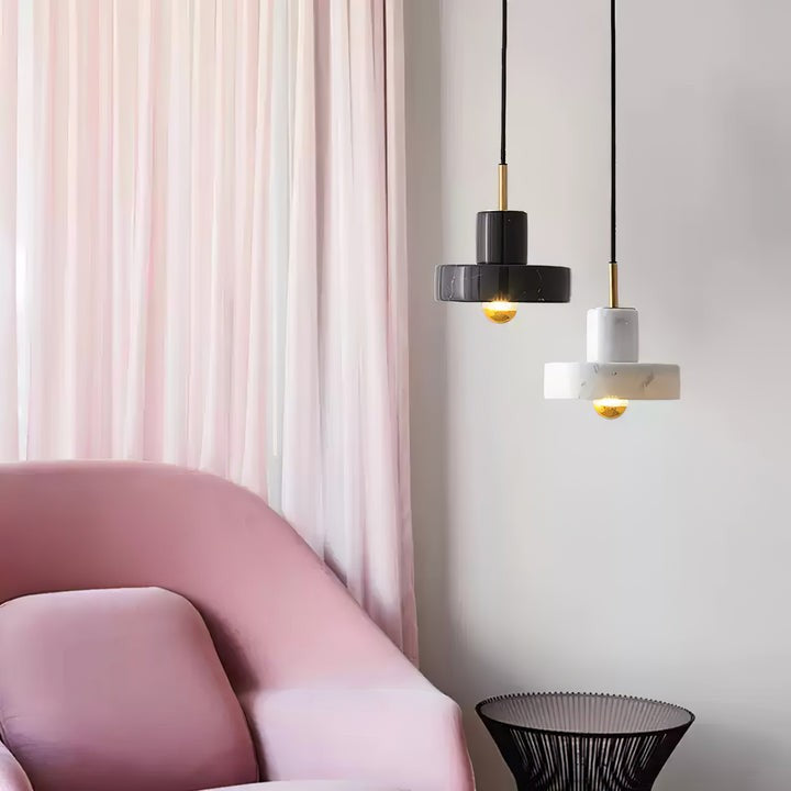 Marble LED Pendant Lamp – Adjustable Ceiling Fixture
