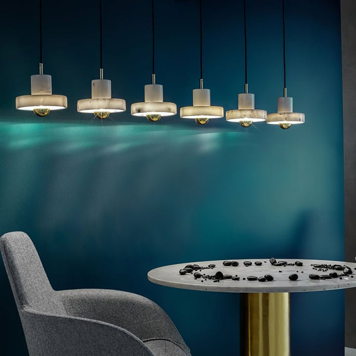 Marble LED Pendant Lamp – Adjustable Ceiling Fixture
