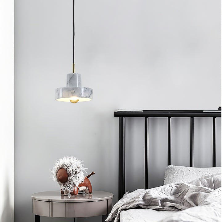 Marble LED Pendant Lamp – Adjustable Ceiling Fixture