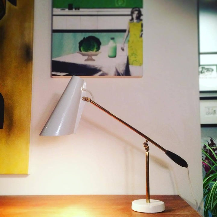 Mid-Century Birdy Steel Table Lamp
