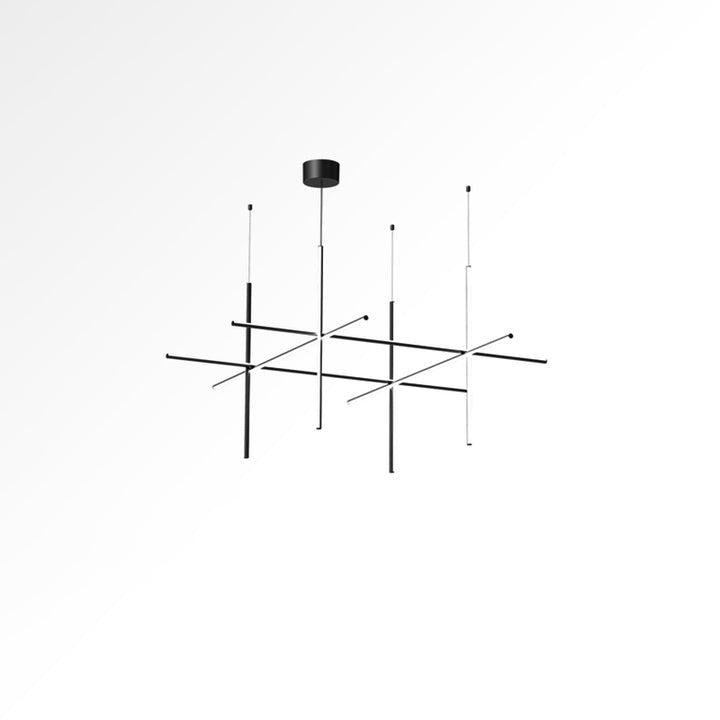 Minimalist Linear Grid LED Chandelier