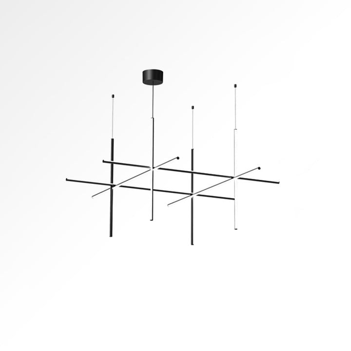 Minimalist Linear Grid LED Chandelier