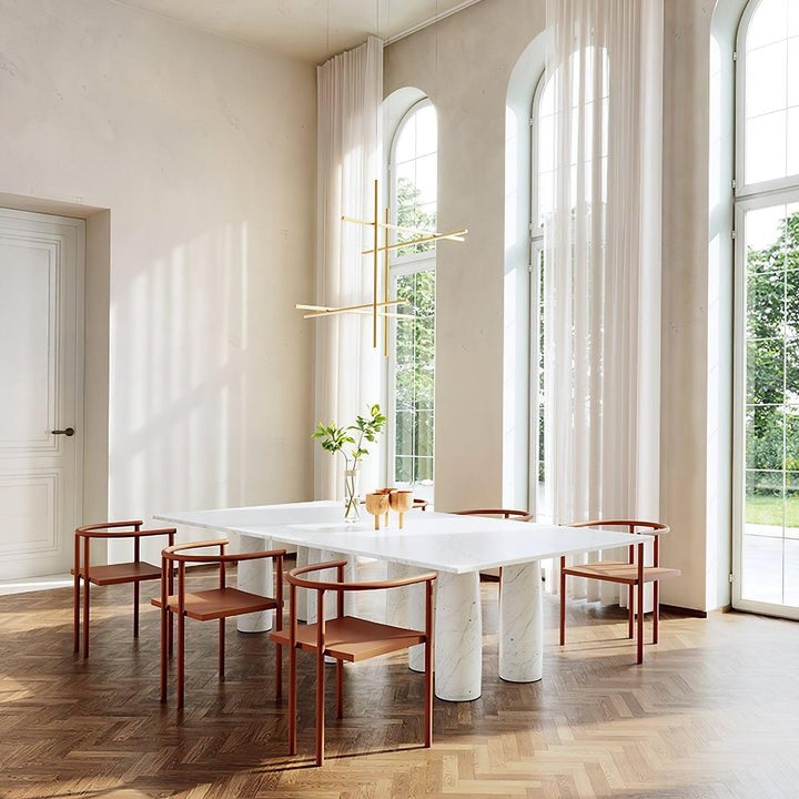 Minimalist Linear Grid LED Chandelier