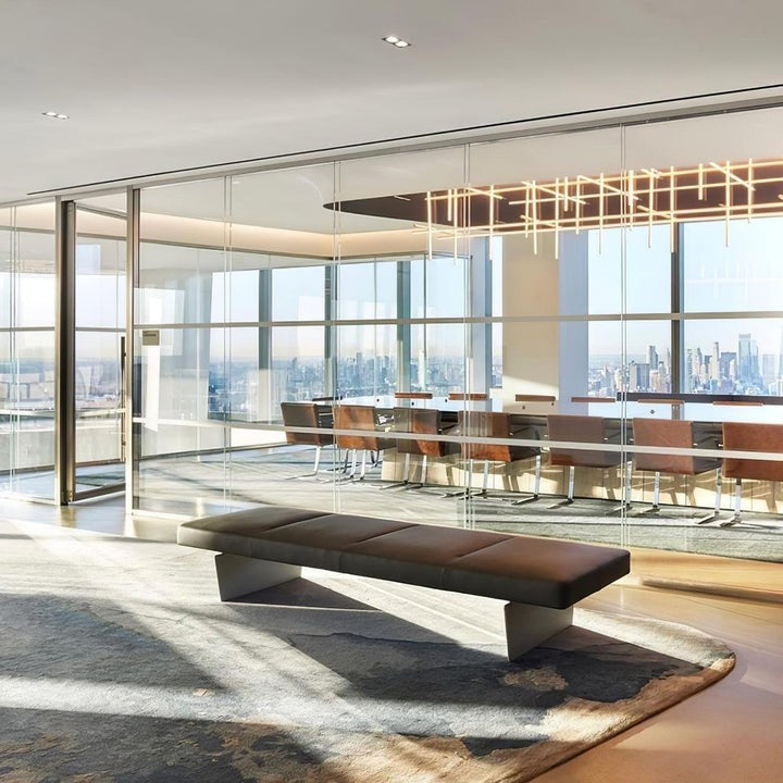Minimalist Linear Grid LED Chandelier