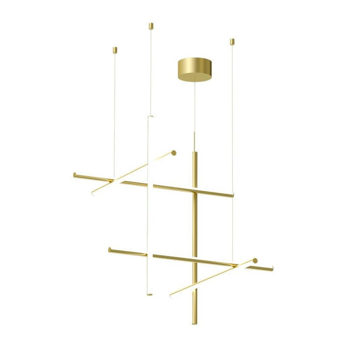 Minimalist Linear Grid LED Chandelier
