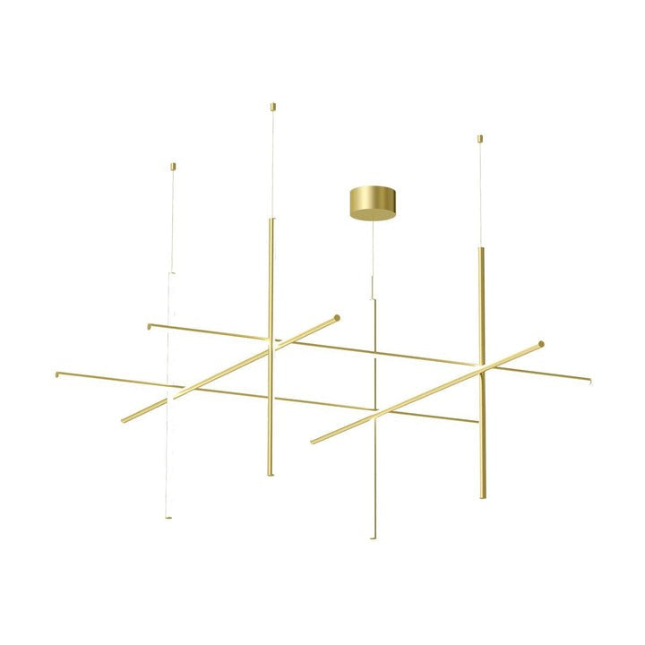 Minimalist Linear Grid LED Chandelier