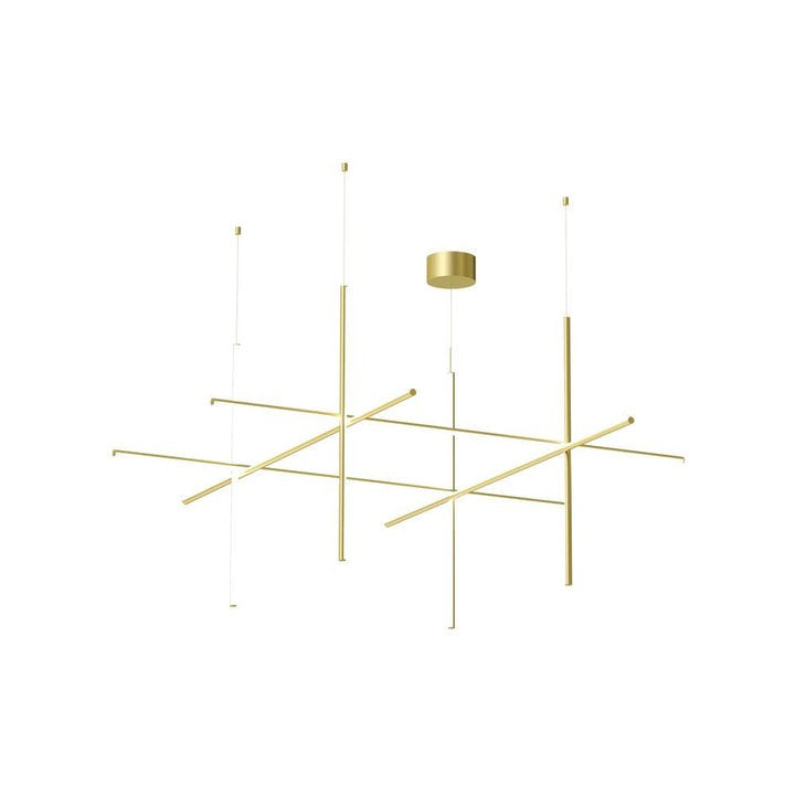 Minimalist Linear Grid LED Chandelier
